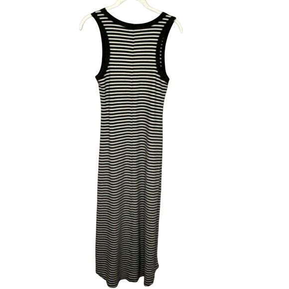 Z Supply Dress Size Small Army Green White Striped Sleeveless Maxi Tank Stretch - Picture 3 of 10